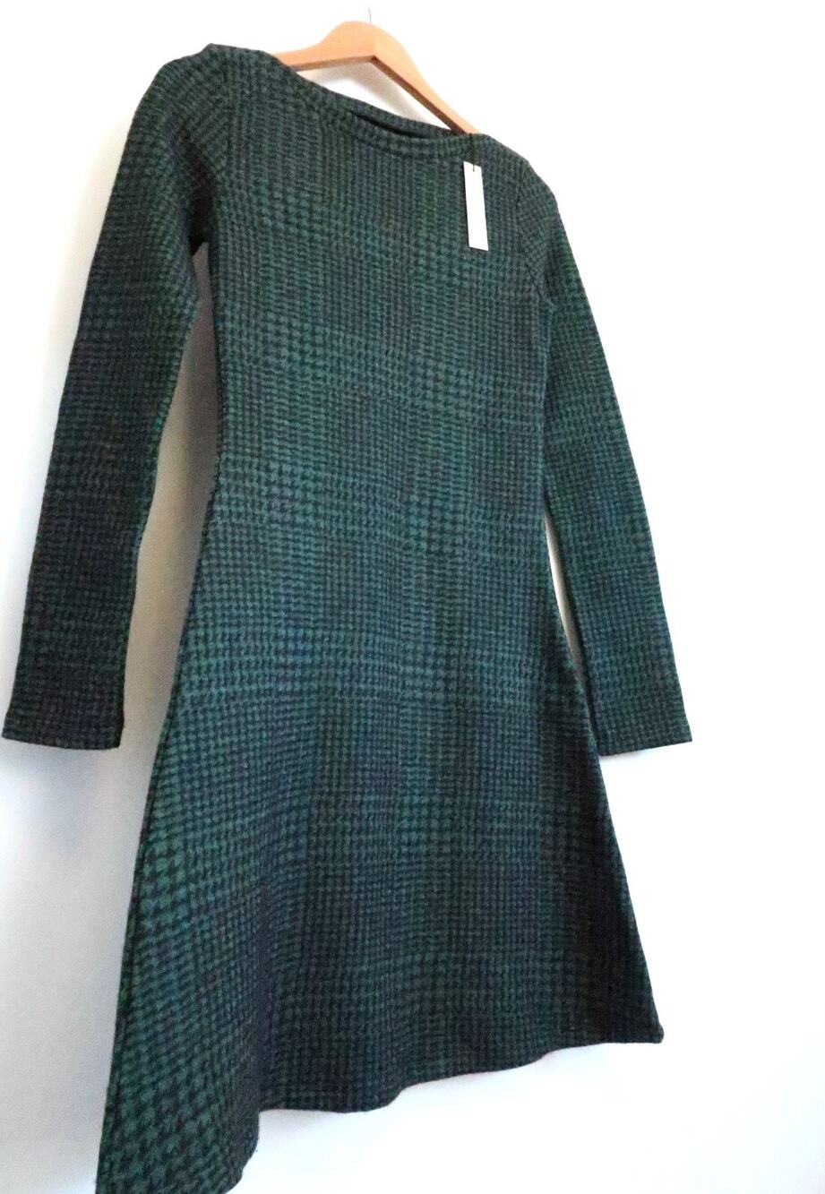 MAJESTIC FILATURES Merino Wool Flannel Houndstooth Dress Saks 1 XS NWT $398
